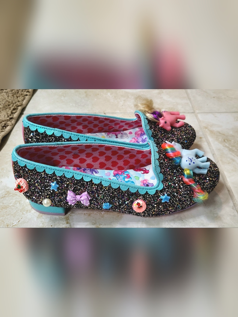 Irregular Choice + My Little Pony / Playful Ponies Glitter Flats black, 40W (EU) - Picture 4 of 7